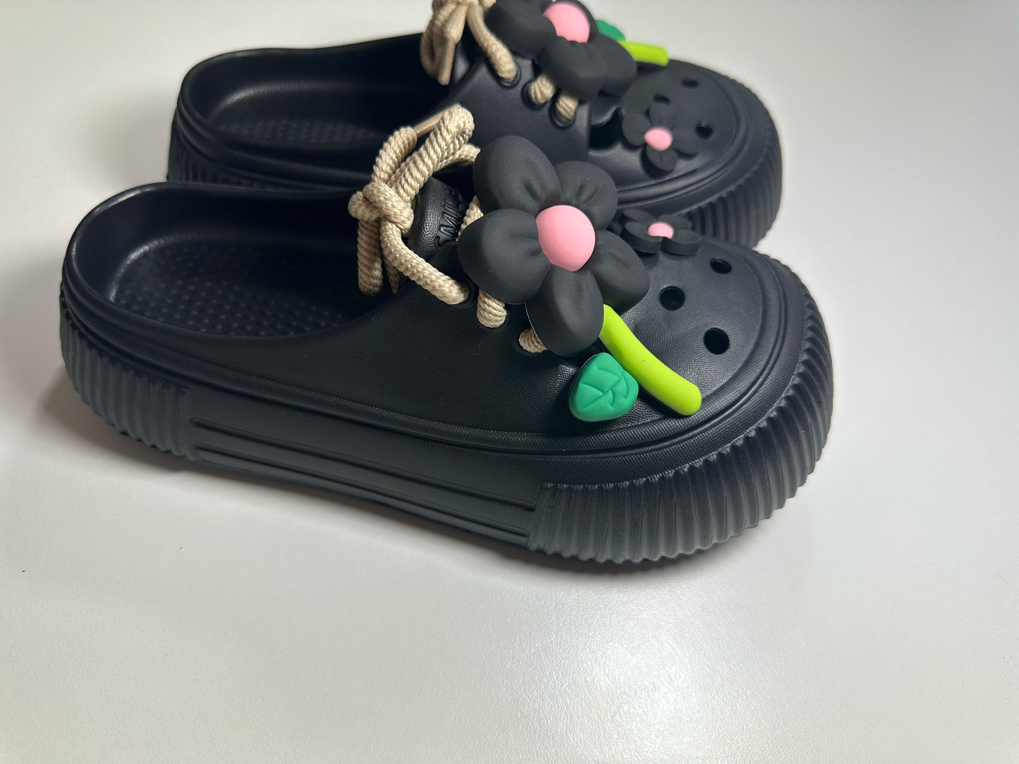 Black: Midnight Walk Clog Sandals