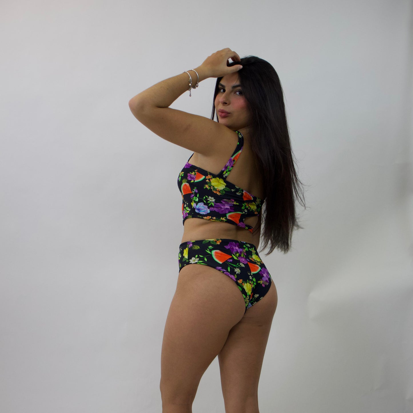 Asymmetrical Watermelon Glow Bikini